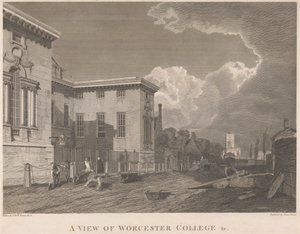 En utsikt over Worcester College &c.