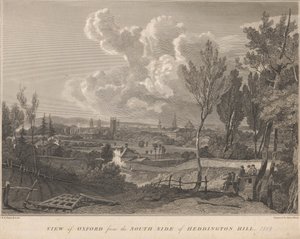 Utsikt over Oxford fra sørsiden av Heddington Hill av James Basire