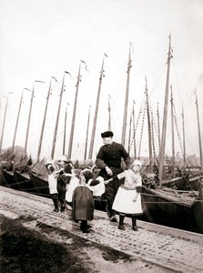 Folk på Marken Island, Nederland, 1898