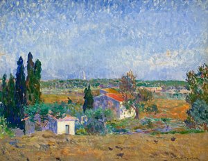 Landskap, 1900-tallet (olje om bord)