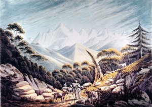 Nepalske gjetere i Himalaya, 1826
