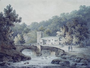Kirke og bro, Hubberholme, Yorkshire