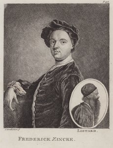 Christian Friedrich Zincke , tysk miniaturist (etsing)