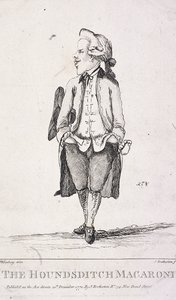 'The Houndsditch Macaroni', 1772