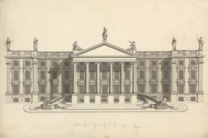 Ferdig tegning av Uidentifisert Palladian Mansion av James Bruce