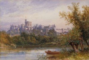 Utsikt over Windsor Castle fra Themsen