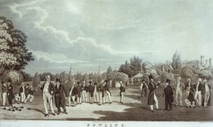 Bowling, gravert av James Clements (litho) av James Clements