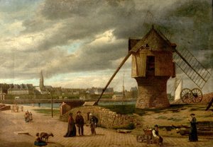 Landskap med vindmølle, St Malo, Frankrike, 1877