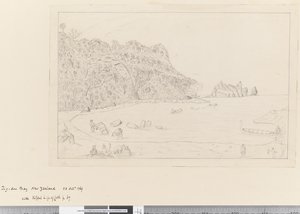 iv. En utsikt over Watering Place Tegadoo Bay, New Zealand, 23. oktober 1769