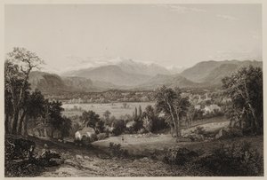 Mount Washington fra Valley of Conway, etter John F. Kensett, gravert av James Smillie, trykt av J. Dalton
