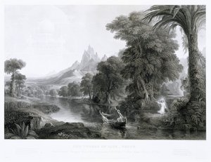 Livets reise - Ungdom, ca. 1855 (gravering) av James David Smillie