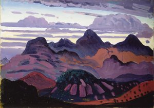 Deep Twilight, Pyreneene, ca. 1912-13 (olje på panel) av James Dickson Innes