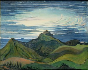 Solnedgang i Pyreneene, ca. 1912-13