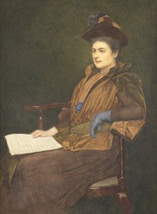 Frøken Agnes Ashbee, 1890 (wc og gouache på papir) av James Dromgole Linton