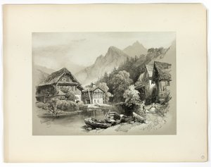 Brunnen, fra Picturesque Selections av James Duffield Harding