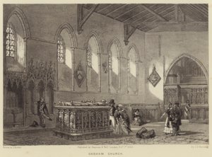 Cobham Church (gravering) av James Duffield Harding