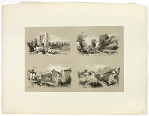 Frejus, Beaucaire, Chateau, fra Picturesque Selections av James Duffield Harding