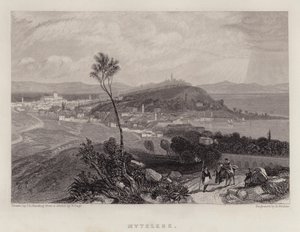 Mytelene (farge litho) av James Duffield Harding