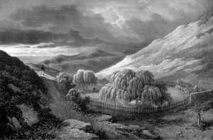 Napoleon Bonapartes grav, øya St Helena, 1824.