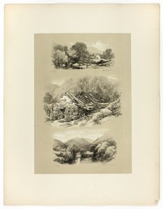 Pandy Mill, Church Pool og ett annet emne, fra Picturesque Selections av James Duffield Harding