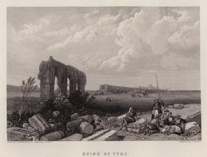 Ruins of Tire (farge litho) av James Duffield Harding