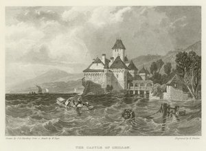 Chillon-slottet av James Duffield Harding