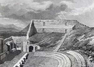 Tragisk teater, 1828 av James Duffield Harding