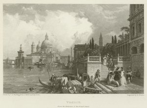 Venezia, fra inngangen til Canal Grande av James Duffield Harding