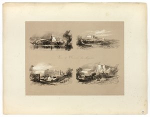 Utsikt over Villeneuve les Avignon, fra pittoreske utvalg av James Duffield Harding