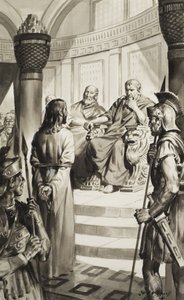 Kristus foran Pontius Pilatus (gouache på papir) av James Edwin McConnell