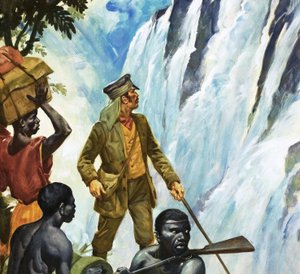 David Livingstone oppdager Victoriafallene av James Edwin McConnell