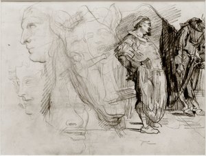 Don Quijote og hestehode av James Sidney Ensor