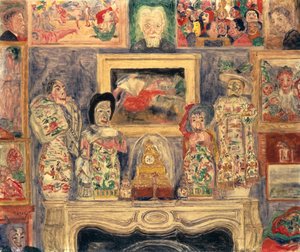 Interiør med tre portretter av James Ensor