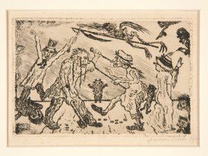 La col?re (Wrath), fra porteføljen Les p?ch?s capitaux (Dødssyndene) av James Ensor