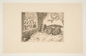La paresse (Sloth), fra porteføljen Les p?ch?s capitaux (Dødssyndene) av James Ensor
