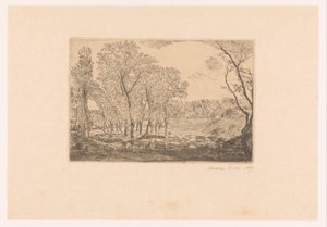 Landskap med poppel ved vannet La mare aux peupliers av James Ensor