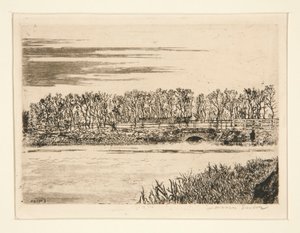 Le pont du bois ? Ostende (Broen i skogen i Oostende) av James Ensor