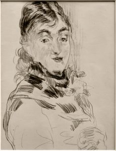 Méry Laurent med en mops av James Sidney Ensor