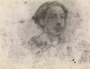 Selvportrett (kontinuerlig på papir) av James Ensor