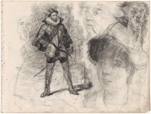 Spansk soldat og fire ansikter av James Ensor
