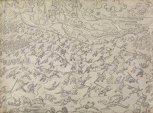 The Dissolute Mercenaries (blyant på papir) av James Ensor