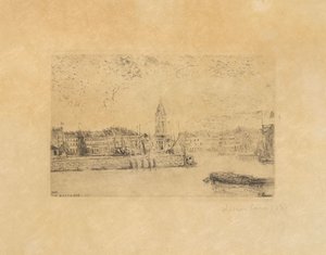 Utsikt over Oostende i øst av James Ensor