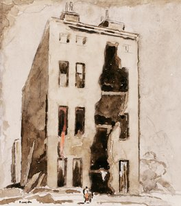 Ruined House (blekk og wc på papir)