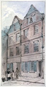 Hus i Blackhorse Alley, Fleet Street, City of London, 1850