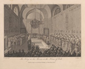 Konge på sin trone i House of Lords av James Fittler