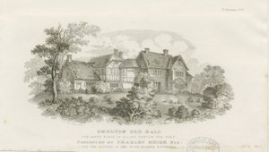 Shelton Old Hall: stålgravering (vignettert), nd [c 1843] (trykk) av James Flewitt Mullock
