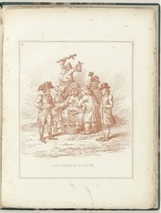 Helsekomiteen, 1795 The Committe de Santé (tittel på objekt) Hollandia Regenerata (serietittel) av James Gillray (possibly)
