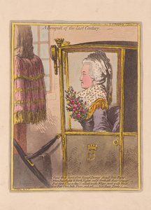 A Bouquet of the Last Century, pub. 1802 (håndfarget gravering)