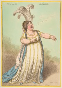 En Bravura Air. Mandane, 22. desember 1801. av James Gillray