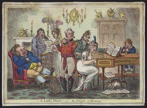A Little Music, or The Delights of Harmony (farget etsning)